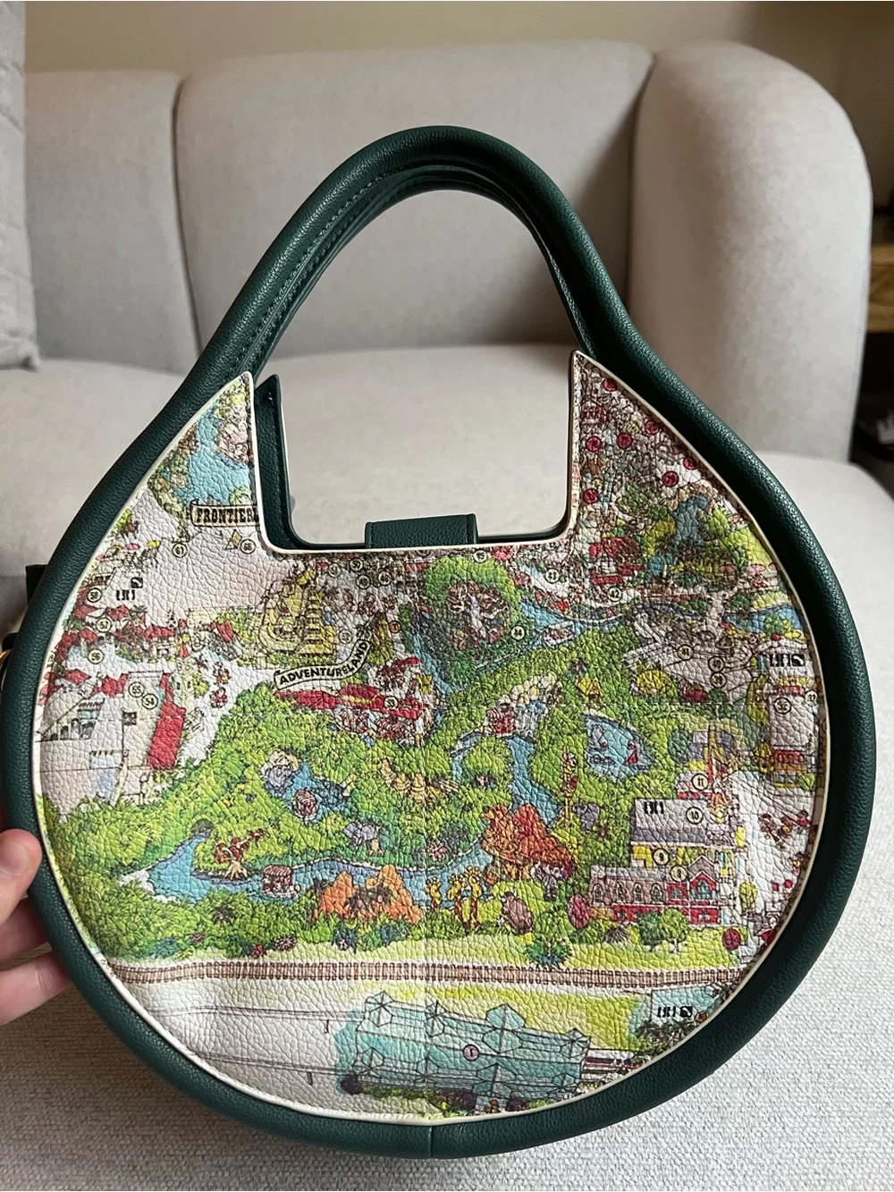 NWT Disney Magic Kingdom Map Print Handle Bag/Cross Body Bag